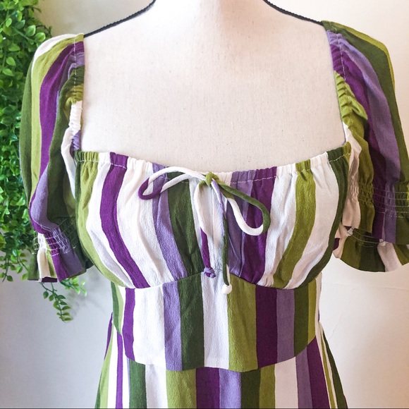 Revolve Faithfull the Brand Iris Mini Dress Delilah Stripe - Picture 5 of 11